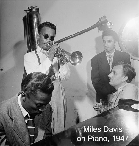 Miles Davis on piano